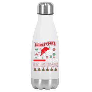 Loading Christmas Spirit Please Wait Xmas Video Games Lover Meaningful Gift Stainless Steel Insulated Water Bottle