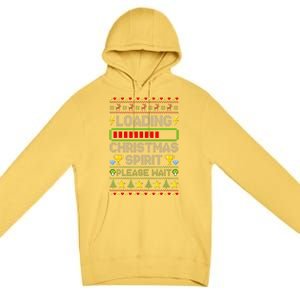 Loading Christmas Spirit Xmas Video Gamer Holiday Gaming Premium Pullover Hoodie