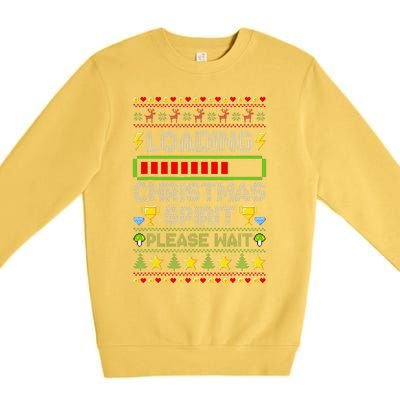 Loading Christmas Spirit Xmas Video Gamer Holiday Gaming Premium Crewneck Sweatshirt