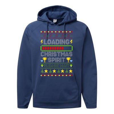 Loading Christmas Spirit Xmas Video Gamer Holiday Gaming Performance Fleece Hoodie