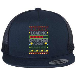 Loading Christmas Spirit Xmas Video Gamer Holiday Gaming Flat Bill Trucker Hat