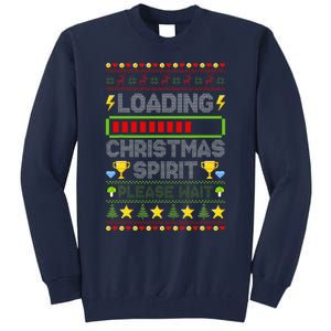 Loading Christmas Spirit Xmas Video Gamer Holiday Gaming Tall Sweatshirt