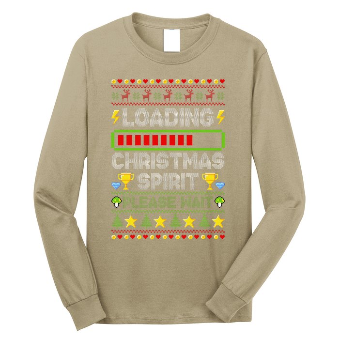 Loading Christmas Spirit Xmas Video Gamer Holiday Gaming Long Sleeve Shirt