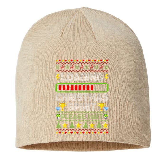 Loading Christmas Spirit Xmas Video Gamer Holiday Gaming Sustainable Beanie