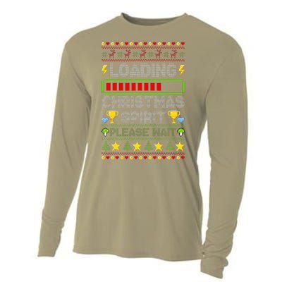 Loading Christmas Spirit Xmas Video Gamer Holiday Gaming Cooling Performance Long Sleeve Crew