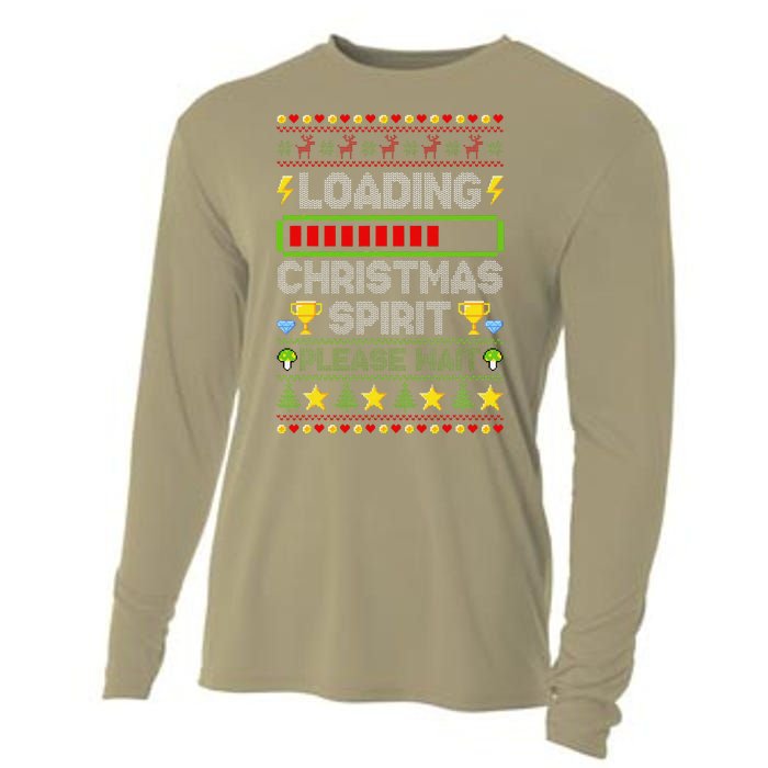 Loading Christmas Spirit Xmas Video Gamer Holiday Gaming Cooling Performance Long Sleeve Crew