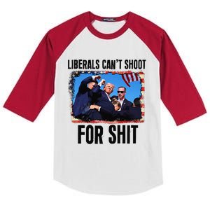 Liberals CanT School For Shit 2024 Kids Colorblock Raglan Jersey