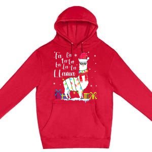 Llama Christmas Sweater Falala Lama Funny Xmas Premium Pullover Hoodie