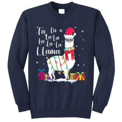 Llama Christmas Sweater Falala Lama Funny Xmas Sweatshirt