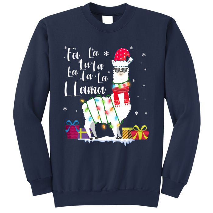 Llama Christmas Sweater Falala Lama Funny Xmas Sweatshirt