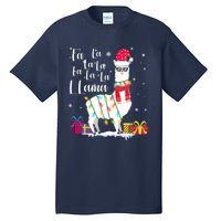 Llama Christmas Sweater Falala Lama Funny Xmas Tall T-Shirt