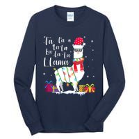 Llama Christmas Sweater Falala Lama Funny Xmas Tall Long Sleeve T-Shirt