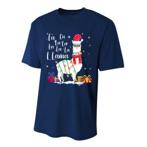 Llama Christmas Sweater Falala Lama Funny Xmas Performance Sprint T-Shirt