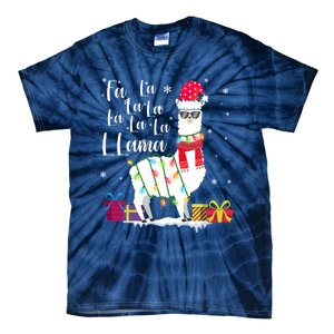 Llama Christmas Sweater Falala Lama Funny Xmas Tie-Dye T-Shirt