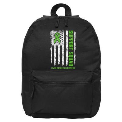 Liver Cancer Support Squad Liver Cancer Awareness 16 in Basic Backpack