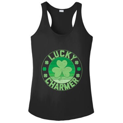 Lucky Charmer St Patricks Graphic Gift Ladies PosiCharge Competitor Racerback Tank