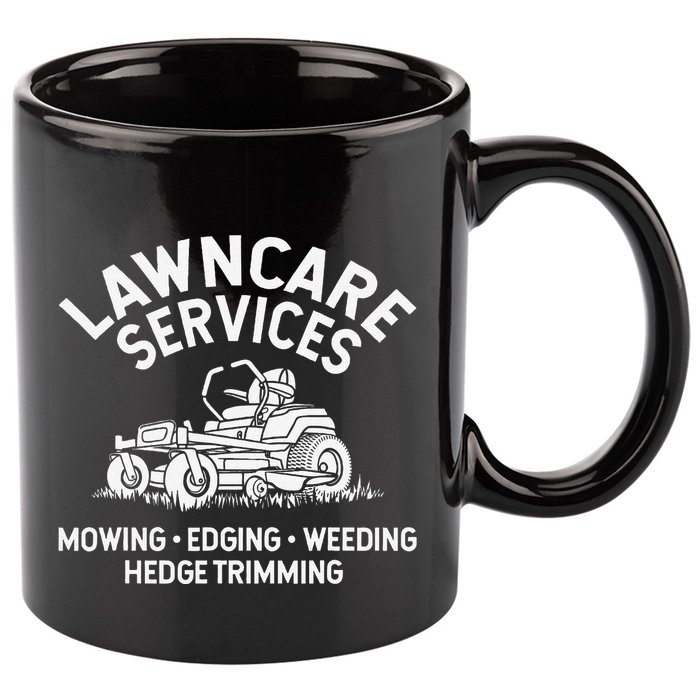 Lawn Care Services Zero Turn Mower 11oz C Handle Ceramic Mug