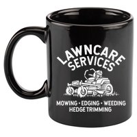 Lawn Care Services Zero Turn Mower 11oz C Handle Ceramic Mug