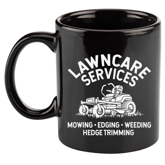 Lawn Care Services Zero Turn Mower 11oz C Handle Ceramic Mug