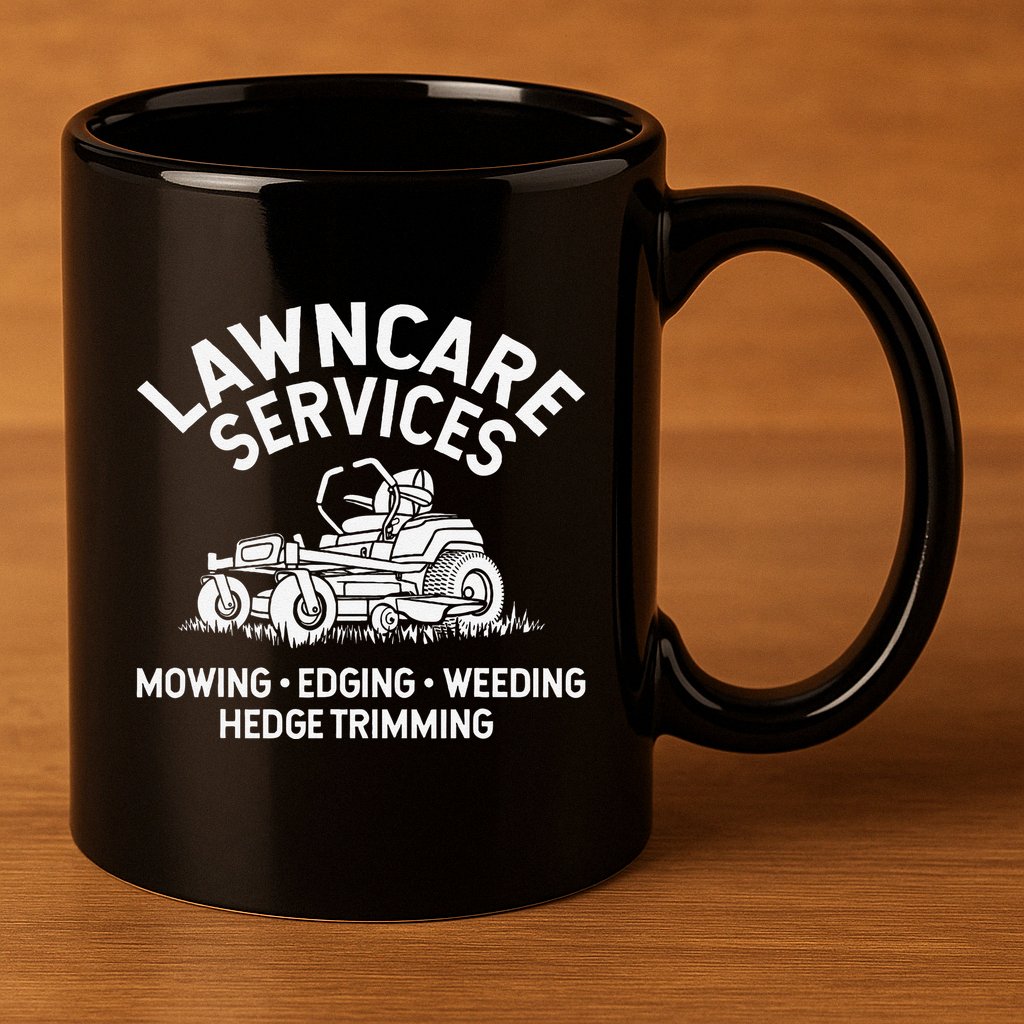 Lawn Care Services Zero Turn Mower 11oz C Handle Ceramic Mug