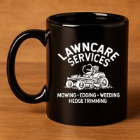 Lawn Care Services Zero Turn Mower 11oz C Handle Ceramic Mug