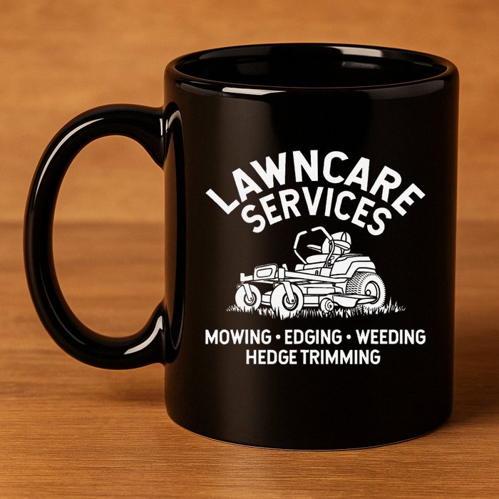 Lawn Care Services Zero Turn Mower 11oz C Handle Ceramic Mug