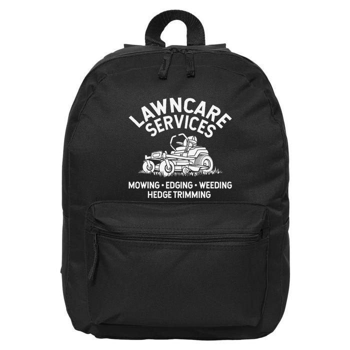 Lawn Care Services Zero Turn Mower 16 in Basic Backpack