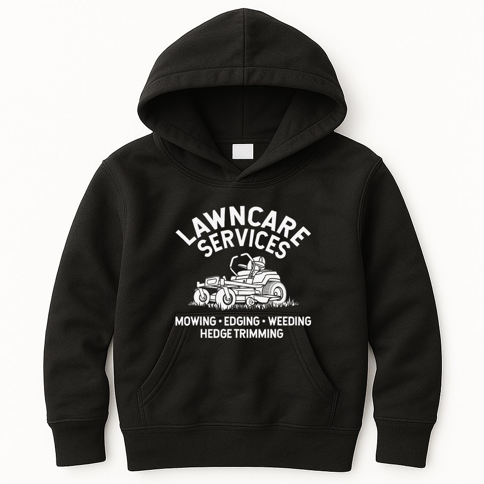 Lawn Care Services Zero Turn Mower Kids Hoodie