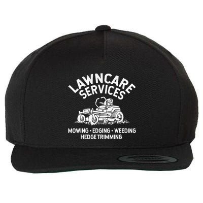 Lawn Care Services Zero Turn Mower Wool Snapback Cap