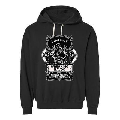 Lindsay Clan Scottish Havoc Gaelic Games Garment-Dyed Fleece Hoodie