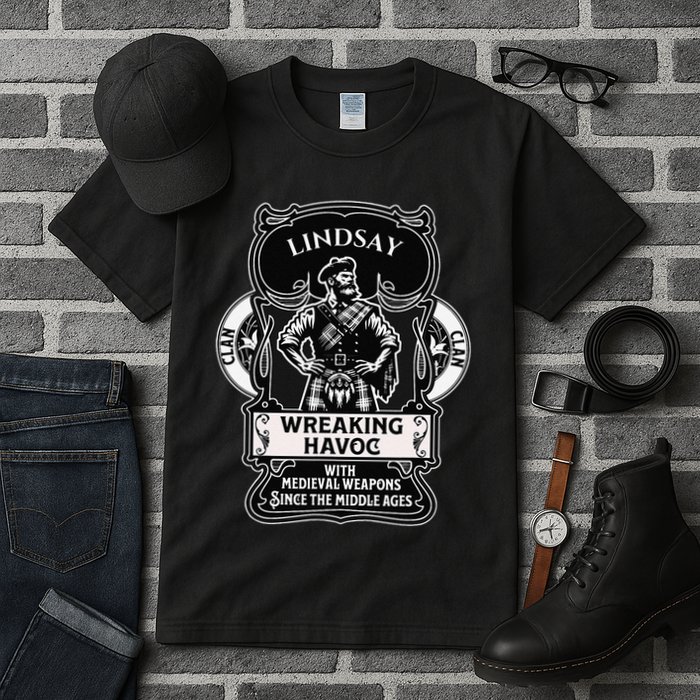 Lindsay Clan Scottish Havoc Gaelic Games Tall T-Shirt