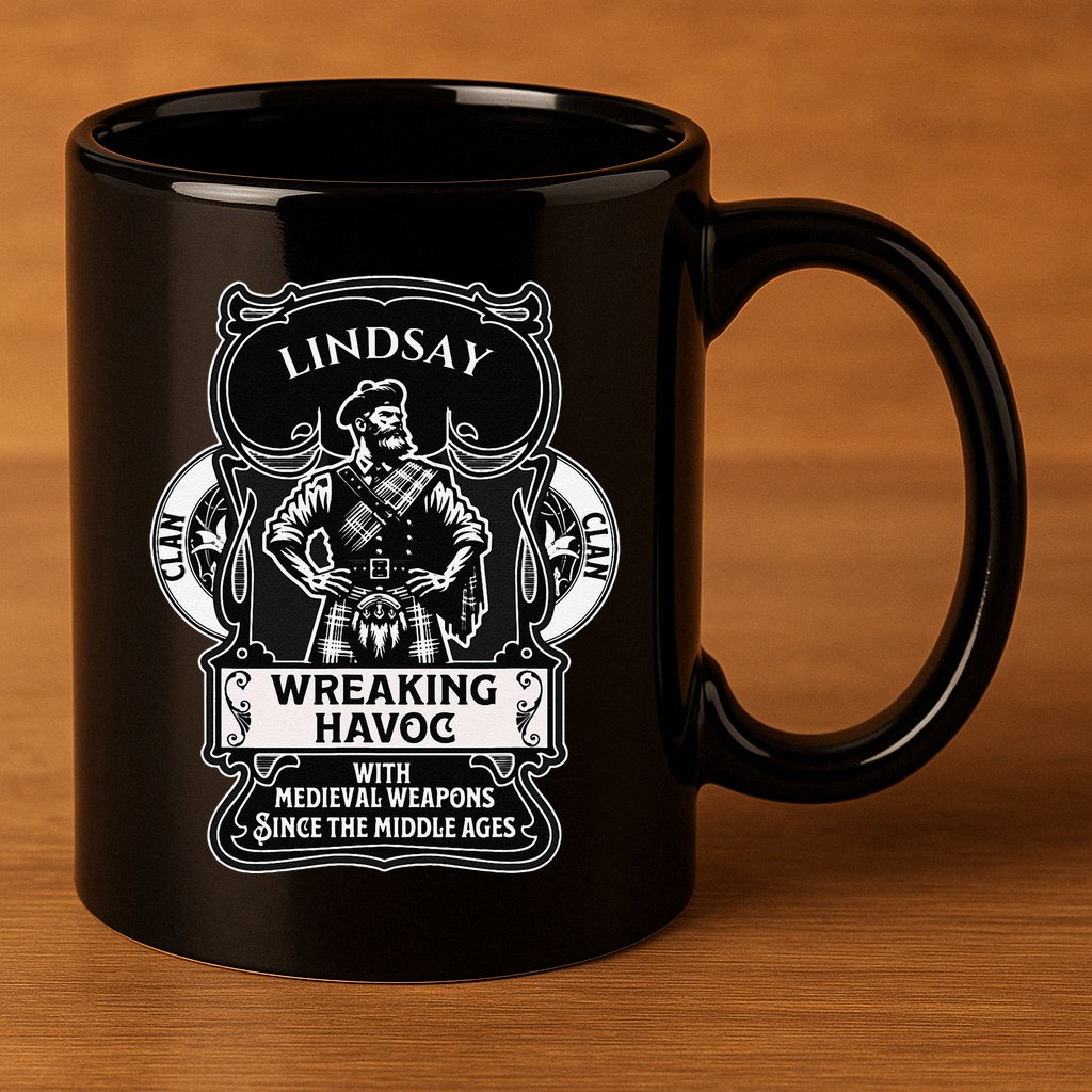 Lindsay Clan Scottish Havoc Gaelic Games 11oz C Handle Ceramic Mug