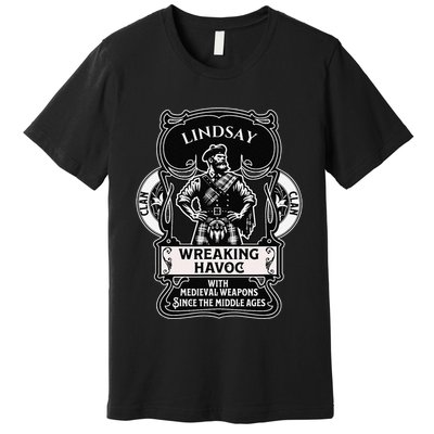 Lindsay Clan Scottish Havoc Gaelic Games Premium T-Shirt