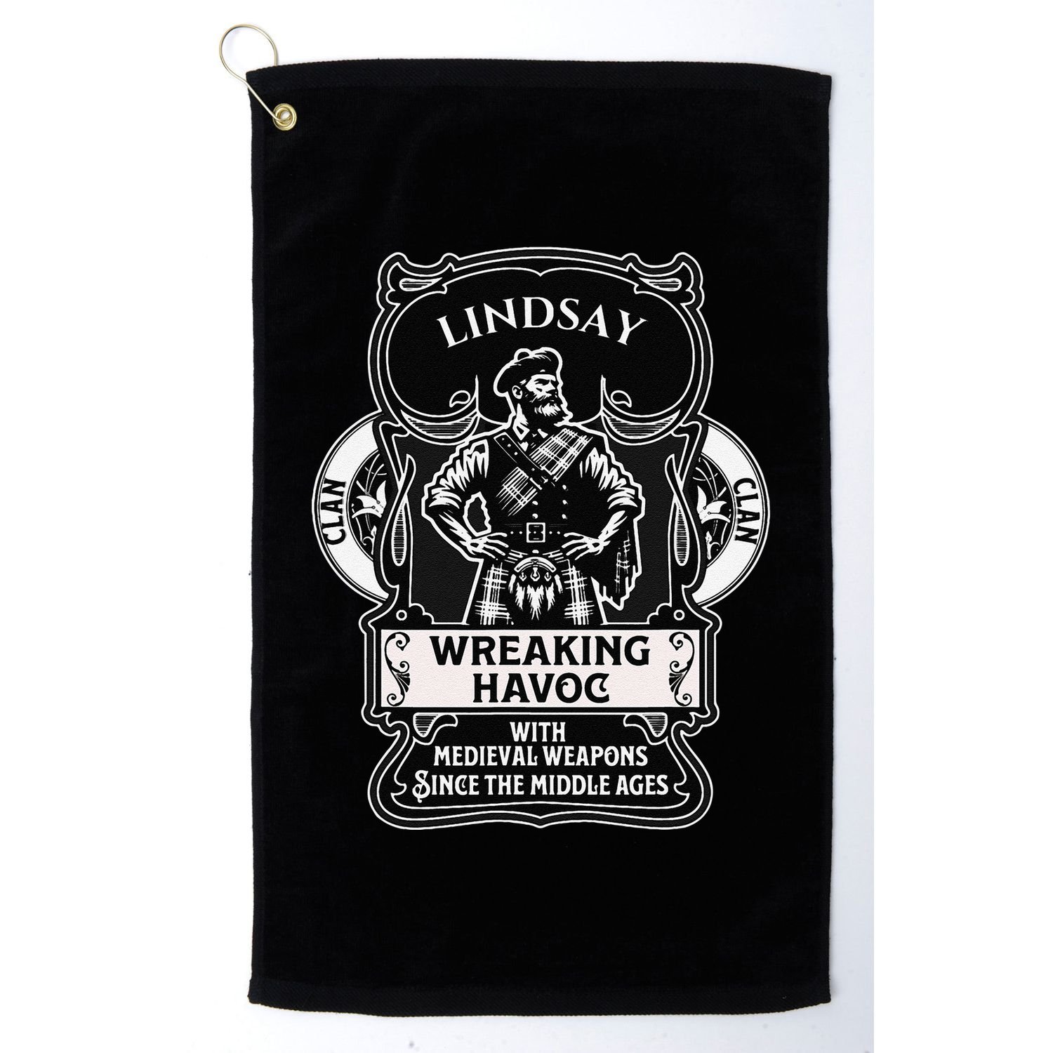 Lindsay Clan Scottish Havoc Gaelic Games Golf Towel
