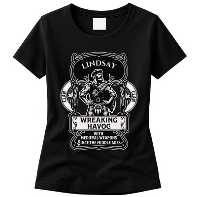 Lindsay Clan Scottish Havoc Gaelic Games Womens T-Shirt
