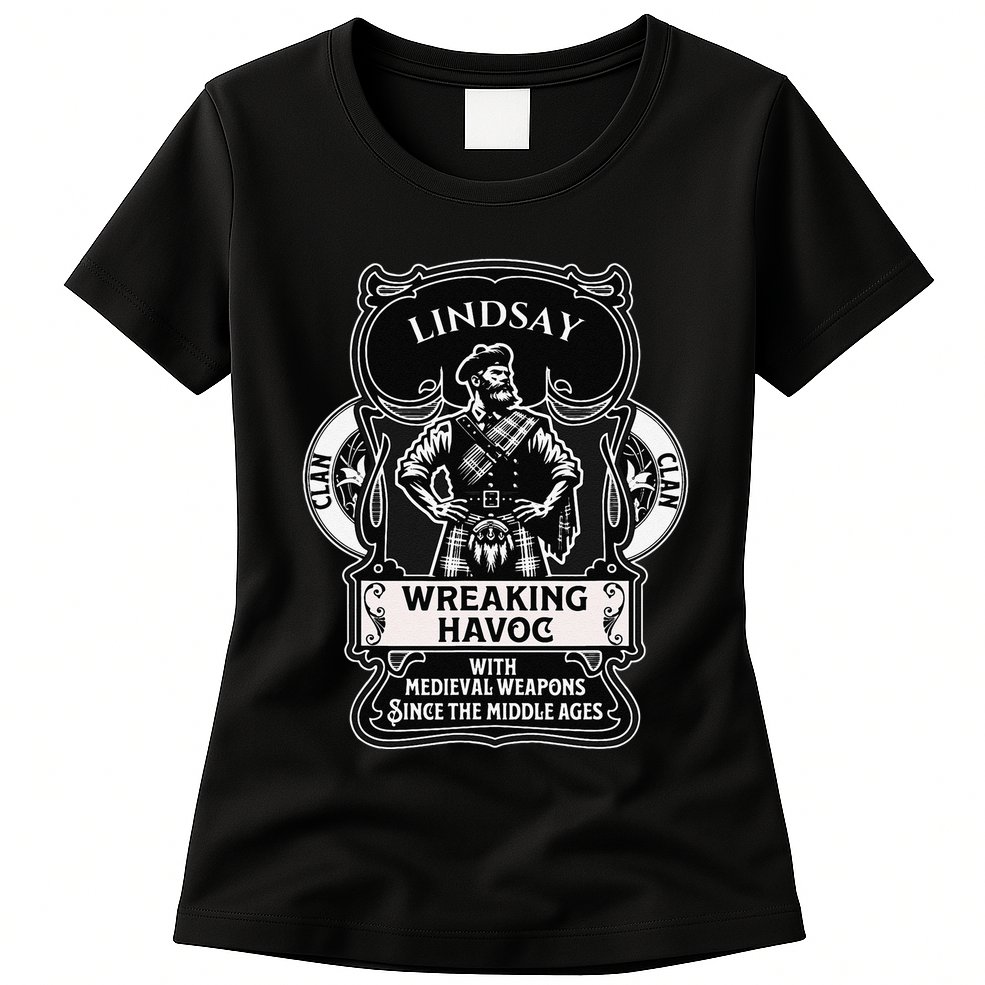 Lindsay Clan Scottish Havoc Gaelic Games Womens T-Shirt