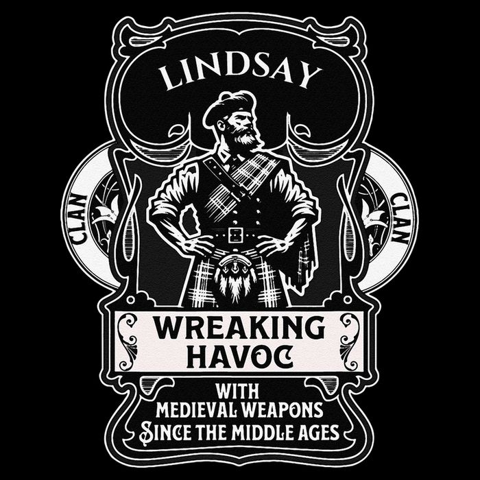 Lindsay Clan Scottish Havoc Gaelic Games Womens T-Shirt