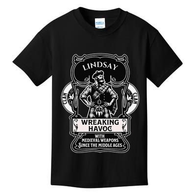 Lindsay Clan Scottish Havoc Gaelic Games Kids T-Shirt