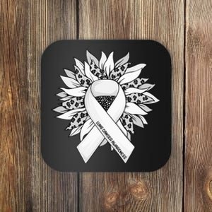 Lung Cancer Sunflower Lung Cancer Awareness Coaster