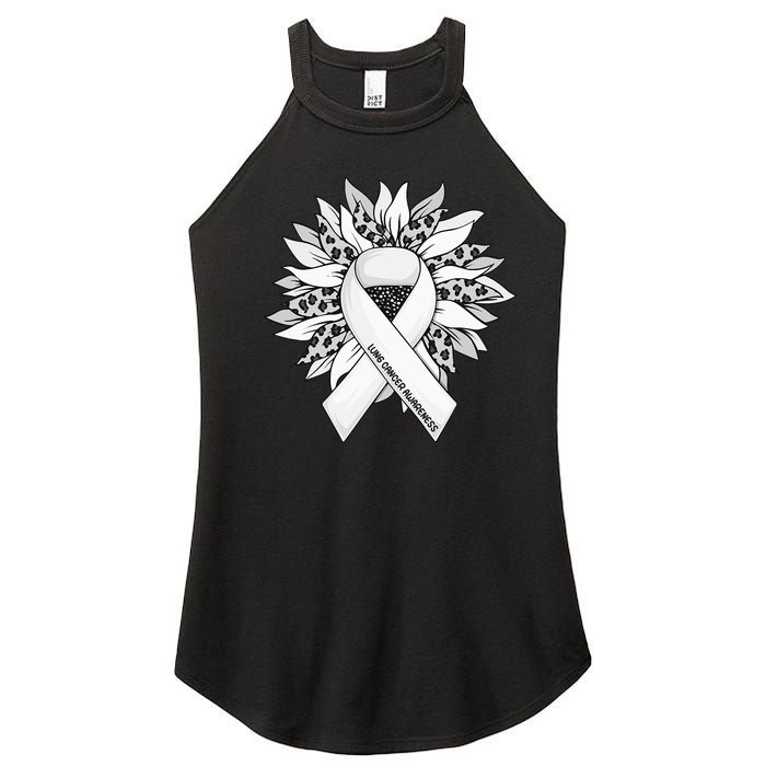 Lung Cancer Sunflower Lung Cancer Awareness Women’s Perfect Tri Rocker Tank