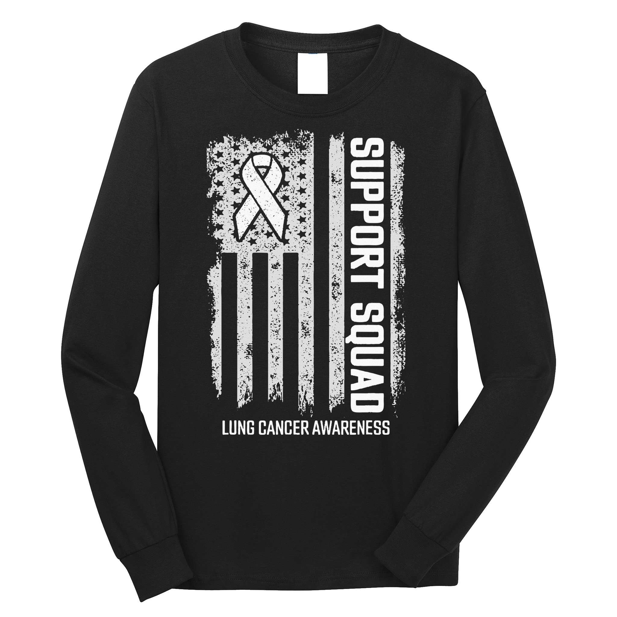 Lung Cancer Support Squad Lung Cancer Awareness Long Sleeve Shirt