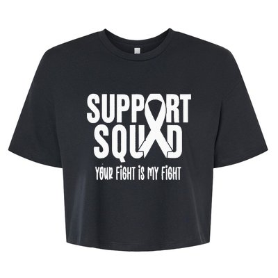 Lung Cancer Support Squad Lung Cancer Awareness Bella+Canvas Jersey Crop Tee