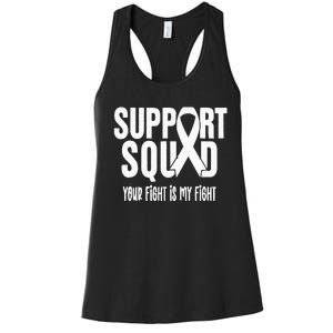 Lung Cancer Support Squad Lung Cancer Awareness Women's Racerback Tank