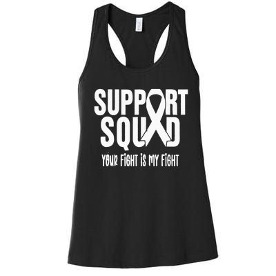 Lung Cancer Support Squad Lung Cancer Awareness Women's Racerback Tank