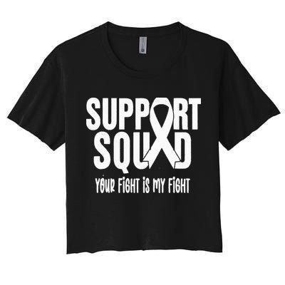 Lung Cancer Support Squad Lung Cancer Awareness Crop Top