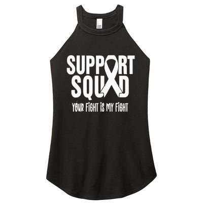 Lung Cancer Support Squad Lung Cancer Awareness Women's Perfect Tri Rocker Tank