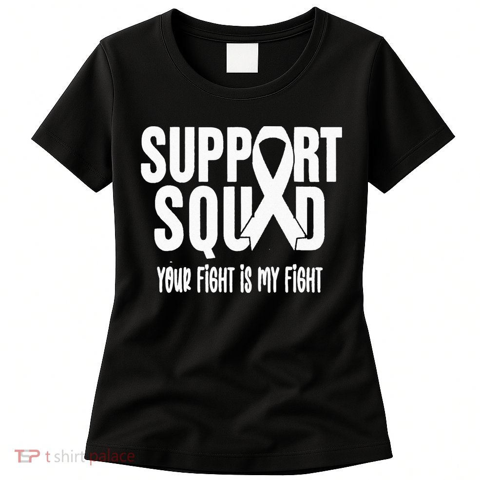 Lung Cancer Support Squad Lung Cancer Awareness Womens T-Shirt