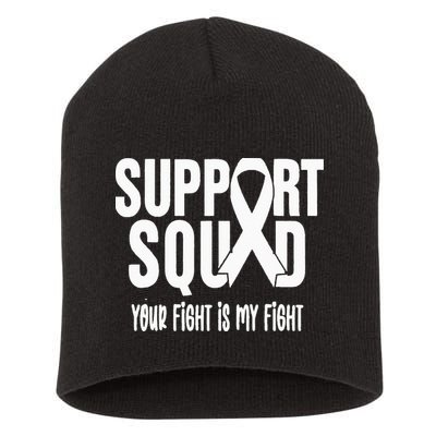 Lung Cancer Support Squad Lung Cancer Awareness Short Acrylic Beanie