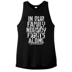 Lung Cancer Support White Family Lung Cancer Awareness Ladies PosiCharge Tri-Blend Wicking Tank