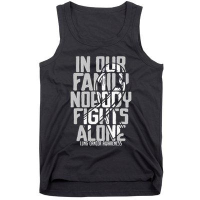 Lung Cancer Support White Family Lung Cancer Awareness Tank Top